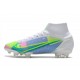 Nike Mercurial Superfly VIII Elite FG Blanc Bleu Volt