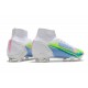 Nike Mercurial Superfly VIII Elite FG Blanc Bleu Volt