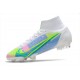 Nike Mercurial Superfly VIII Elite FG Blanc Bleu Volt