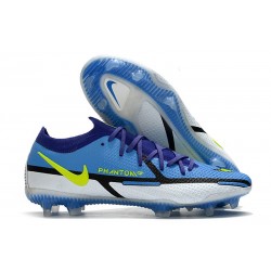 Crampon Nike Phantom GT2 Elite FG Sapphire Volt Gris Brouillard Bleu