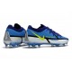 Crampon Nike Phantom GT2 Elite FG Sapphire Volt Gris Brouillard Bleu