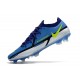 Crampon Nike Phantom GT2 Elite FG Sapphire Volt Gris Brouillard Bleu