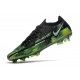 Crampon Nike Phantom GT2 Elite FG Noir Platine Métallique Vert Strike