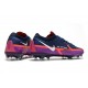 Crampon Nike Phantom GT2 Elite FG Bleu Marine Blanc Violet