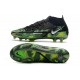 Nike Phantom GT2 Elite DF FG Noir Platine Métallique Vert Strike