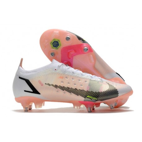 Nike Mercurial Vapor 14 Elite SG-Pro AC Hommes Blanc Noir Carmin Rose