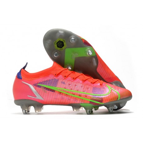 Nike Mercurial Vapor 14 Elite SG-Pro AC Hommes Rubis Argent Metallique