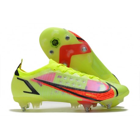 Nike Mercurial Vapor 14 Elite SG-Pro AC Hommes Volt Carmin Noir