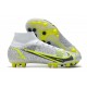 Nike Mercurial Superfly VIII Elite AG Silver Safari - Blanc Noir Argenté Jaune Fluo