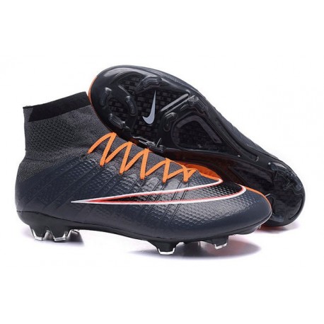 Nouvelles 2016 Nike Mercurial Superfly FG ACC Crampons Football Noir Orange