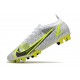 Nike Mercurial Vapor XIV Elite AG Chaussure Silver Safari - Blanc Noir Argenté Jaune Fluo