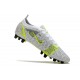 Nike Mercurial Vapor XIV Elite AG Chaussure Silver Safari - Blanc Noir Argenté Jaune Fluo
