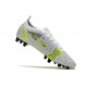 Nike Mercurial Vapor XIV Elite AG Chaussure Silver Safari - Blanc Noir Argenté Jaune Fluo