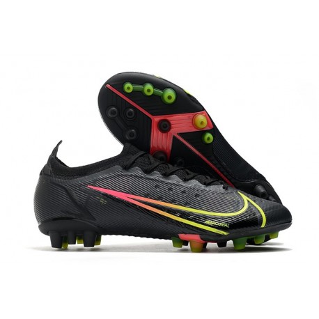 Nike Mercurial Vapor XIV Elite AG Chaussure Black x Prism - Noir Jaune Rouge