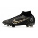 Nike Mercurial Superfly 8 Elite FG Noir Or Métallique Argent étallique