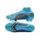 Chaussure Nike Mercurial Superfly 8 Elite FG Bleu Chlorine Orange Laser Marina