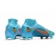 Chaussure Nike Mercurial Superfly 8 Elite FG Bleu Chlorine Orange Laser Marina