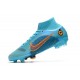 Chaussure Nike Mercurial Superfly 8 Elite FG Bleu Chlorine Orange Laser Marina