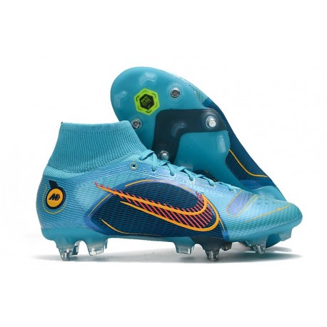 Nike Mercurial Superfly 8 Elite SG-Pro AC Bleu Chlorine Orange Laser Marina