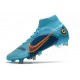 Nike Mercurial Superfly 8 Elite SG-Pro AC Bleu Chlorine Orange Laser Marina