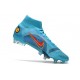 Nike Mercurial Superfly 8 Elite SG-Pro AC Bleu Chlorine Orange Laser Marina