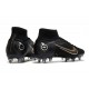 Nike Mercurial Superfly 8 Elite SG-Pro AC Noir Or Métallique Argent Métallique