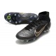 Nike Mercurial Superfly 8 Elite SG-Pro AC Noir Or Métallique Argent Métallique