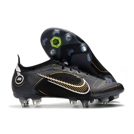 Nike Mercurial Vapor 14 Elite SG-Pro AC Hommes Noir Or Métallique Argent Métallique