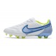 Chaussures Nike Tiempo Legend 9 Elite FG Blanc Bleu