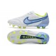 Chaussures Nike Tiempo Legend 9 Elite FG Blanc Bleu