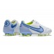 Chaussures Nike Tiempo Legend 9 Elite FG Blanc Bleu