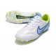 Chaussures Nike Tiempo Legend 9 Elite FG Blanc Bleu