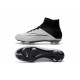 Cristiano Ronaldo CR Chaussure 2016 Nike Mercurial Superfly FG Cuir Blanc Noir