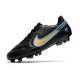 Chaussures Nike Tiempo Legend 9 Elite FG Noir Or Bleu