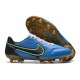 Chaussures Nike Tiempo Legend 9 Elite FG Bleu Noir