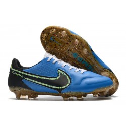 Chaussures Nike Tiempo Legend 9 Elite FG Bleu Noir