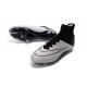 Cristiano Ronaldo CR Chaussure 2016 Nike Mercurial Superfly FG Cuir Blanc Noir