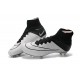 Cristiano Ronaldo CR Chaussure 2016 Nike Mercurial Superfly FG Cuir Blanc Noir