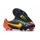 Chaussures Nike Tiempo Legend 9 Elite FG Noir Jaune Rouge