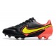 Chaussures Nike Tiempo Legend 9 Elite FG Noir Jaune Rouge