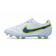 Chaussures Nike Tiempo Legend 9 Elite FG Blanc Bleu