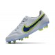 Chaussures Nike Tiempo Legend 9 Elite FG Blanc Bleu