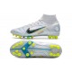 Nike Mercurial Superfly VIII Elite AG Ballon Gris Bleu Foncé