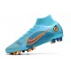 Nike Mercurial Superfly VIII Elite AG Bleu Chlorine Orange Laser Marina