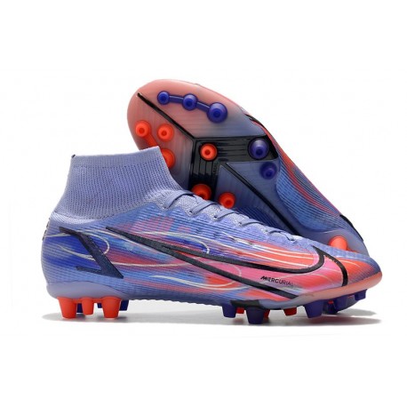 Nike Mercurial Superfly VIII Elite AG Mbappé Chardon Clair Argent Métallique