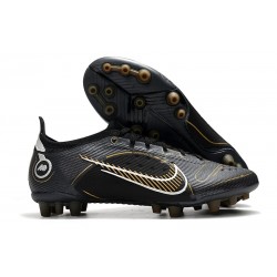 Nike Mercurial Vapor XIV Elite AG Noir Or Métallique Argent Métallique