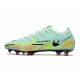 Crampon Nike Phantom GT2 Elite FG Menthe Mousse Noirened Bleu Fantôme