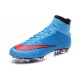 Cristiano Ronaldo CR Chaussure 2016 Nike Mercurial Superfly FG Bleu Rouge