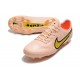 Chaussures Nike Tiempo Legend 9 Elite FG Rose Jaune