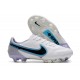 Chaussures Nike Tiempo Legend 9 Elite FG Blanc Noir Bleu